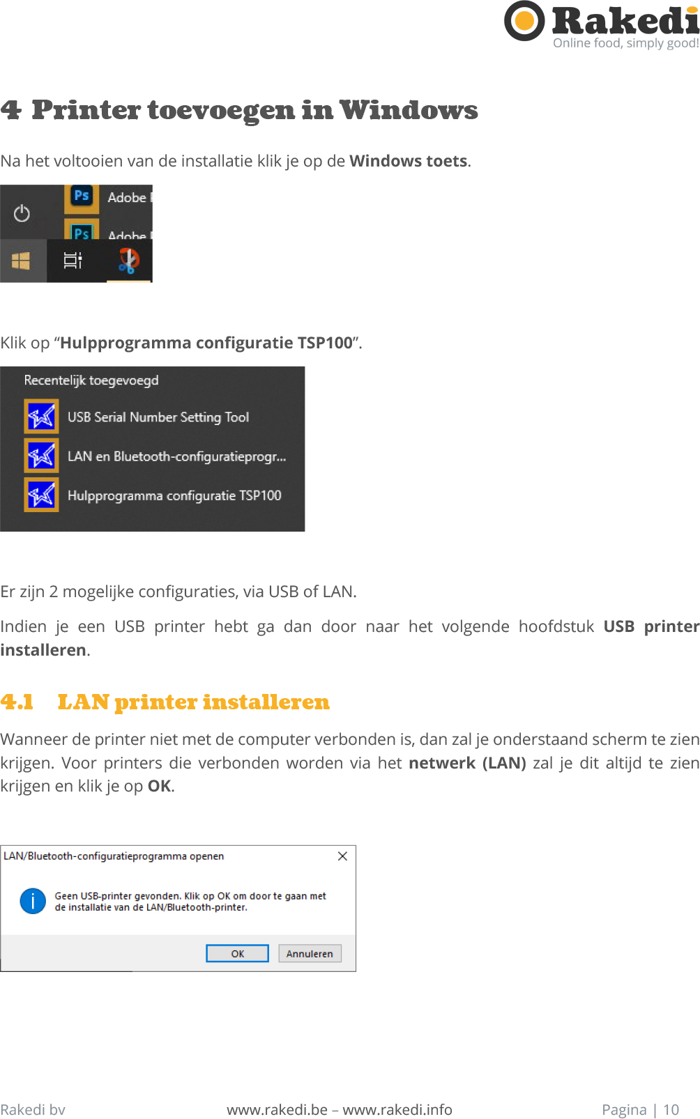 Installatie Star TSP 100