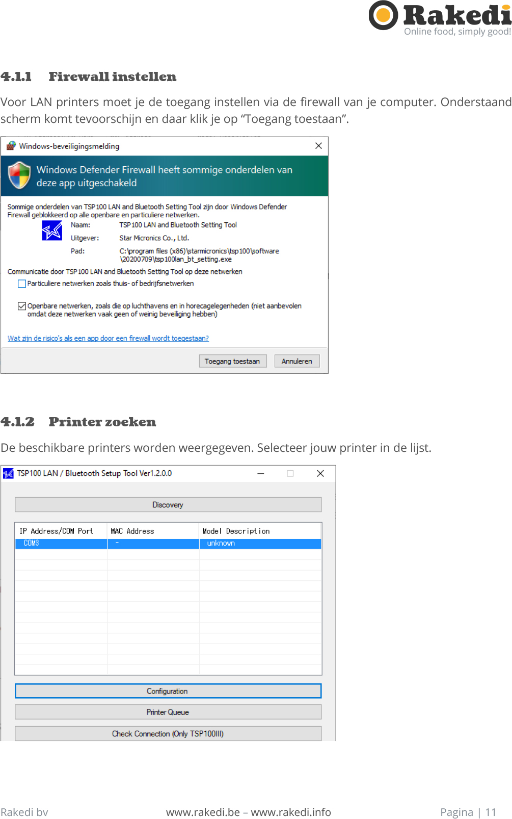 Installatie Star TSP 100