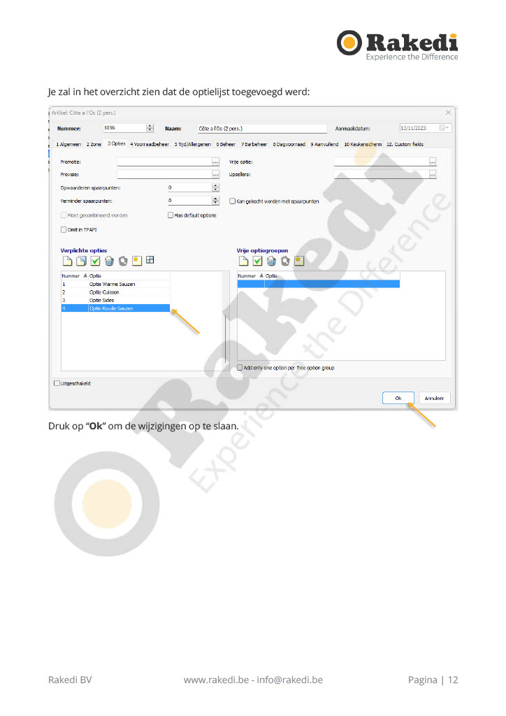 Artikelen beheren in RakediPOS