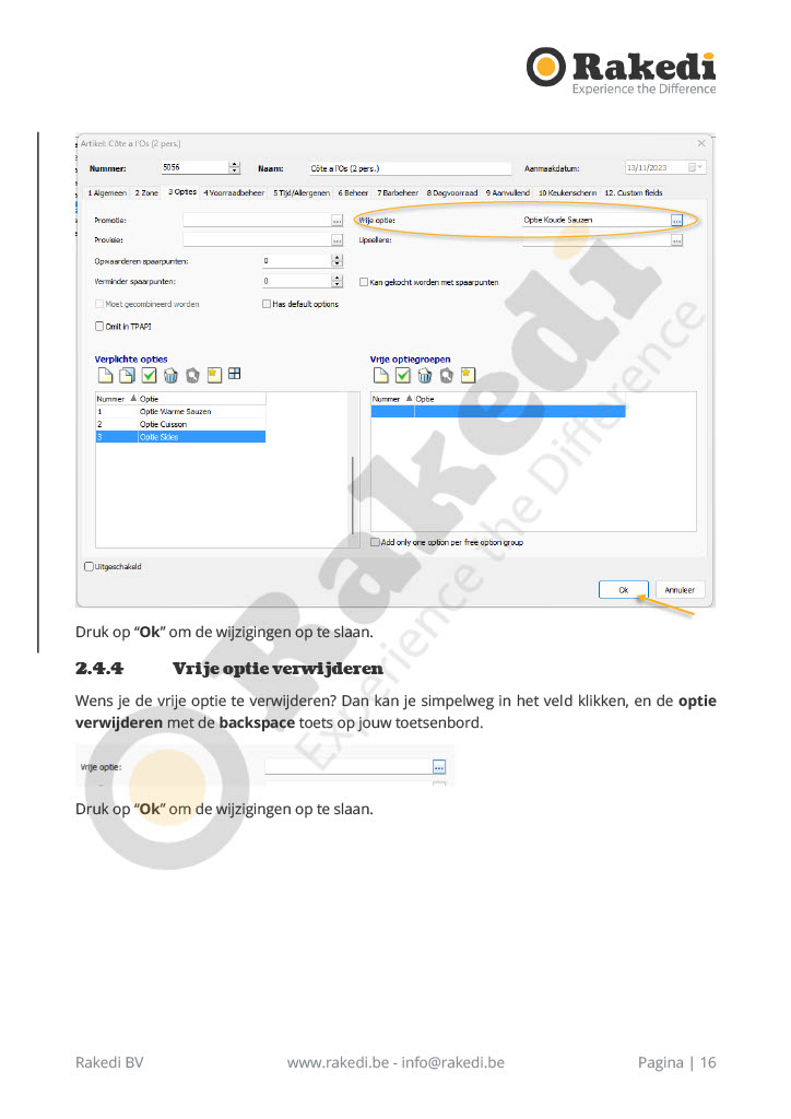 Artikelen beheren in RakediPOS