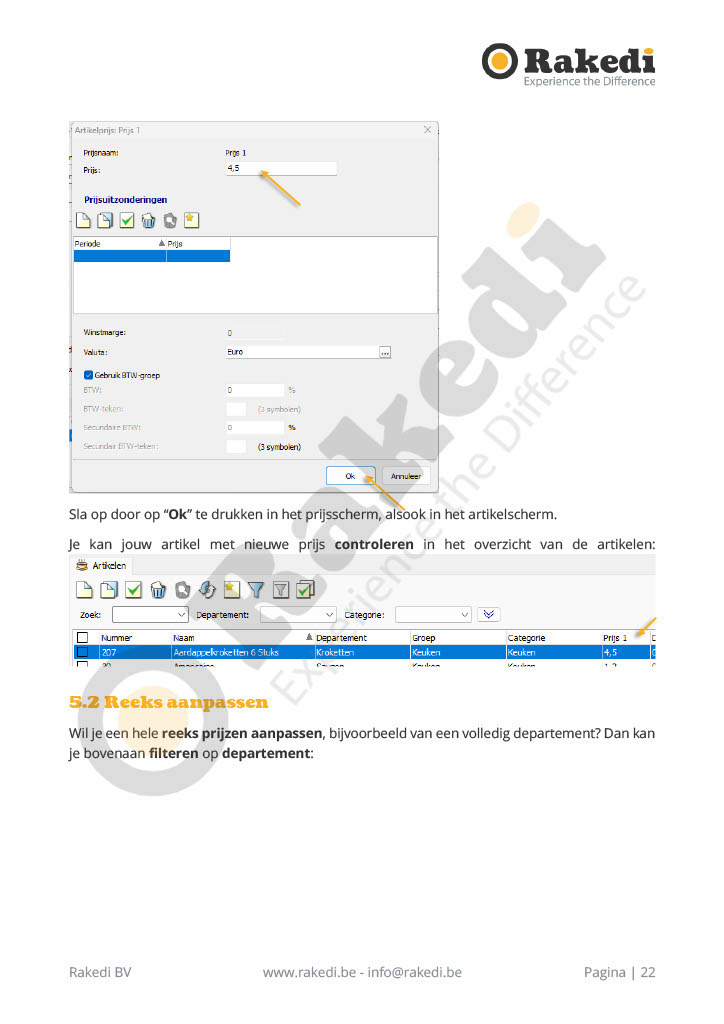 Artikelen beheren in RakediPOS