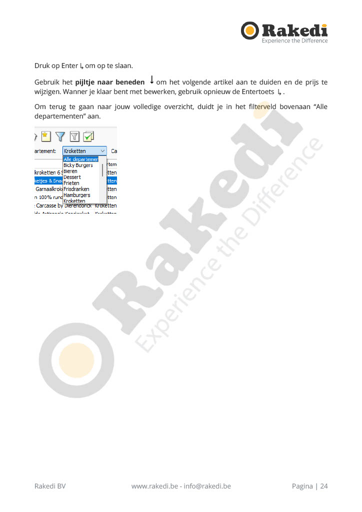 Artikelen beheren in RakediPOS