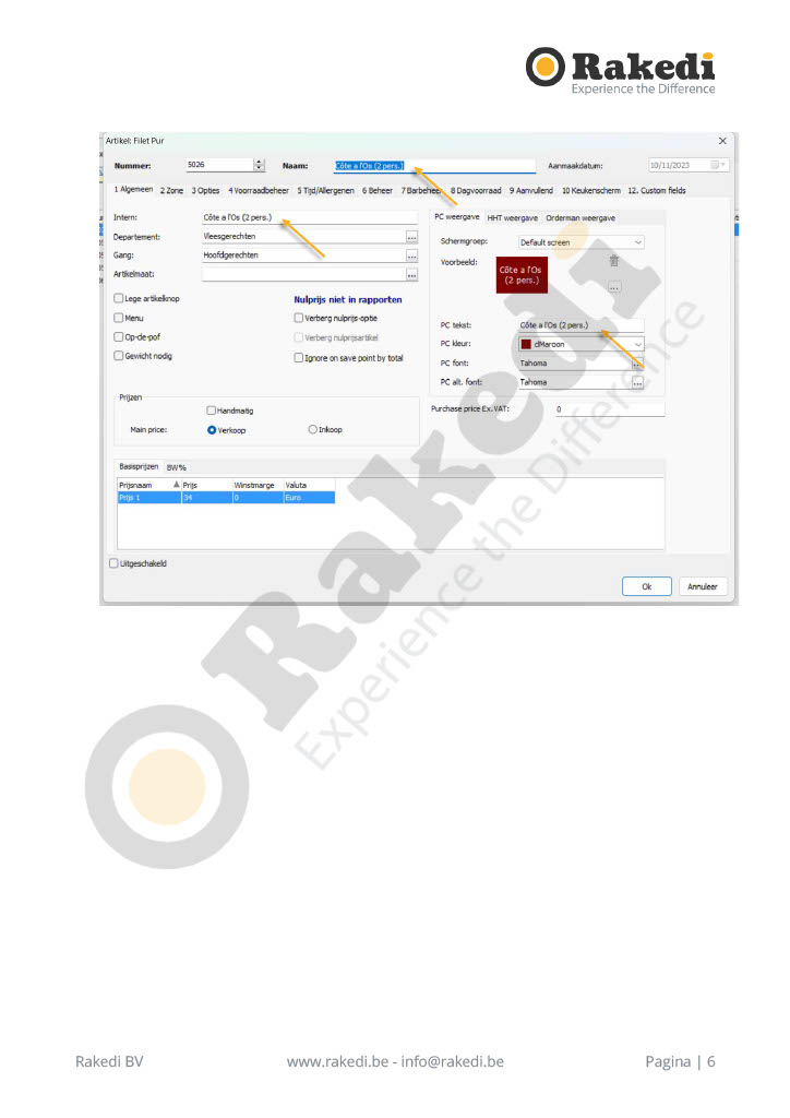 Artikelen beheren in RakediPOS