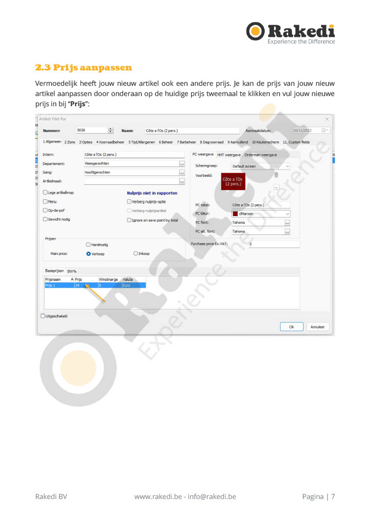 Artikelen beheren in RakediPOS