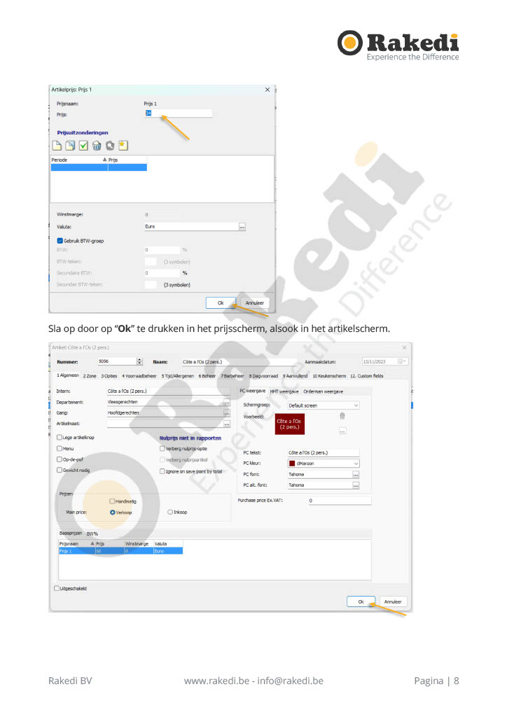 Artikelen beheren in RakediPOS