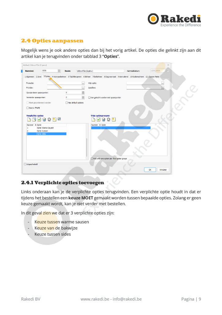 Artikelen beheren in RakediPOS