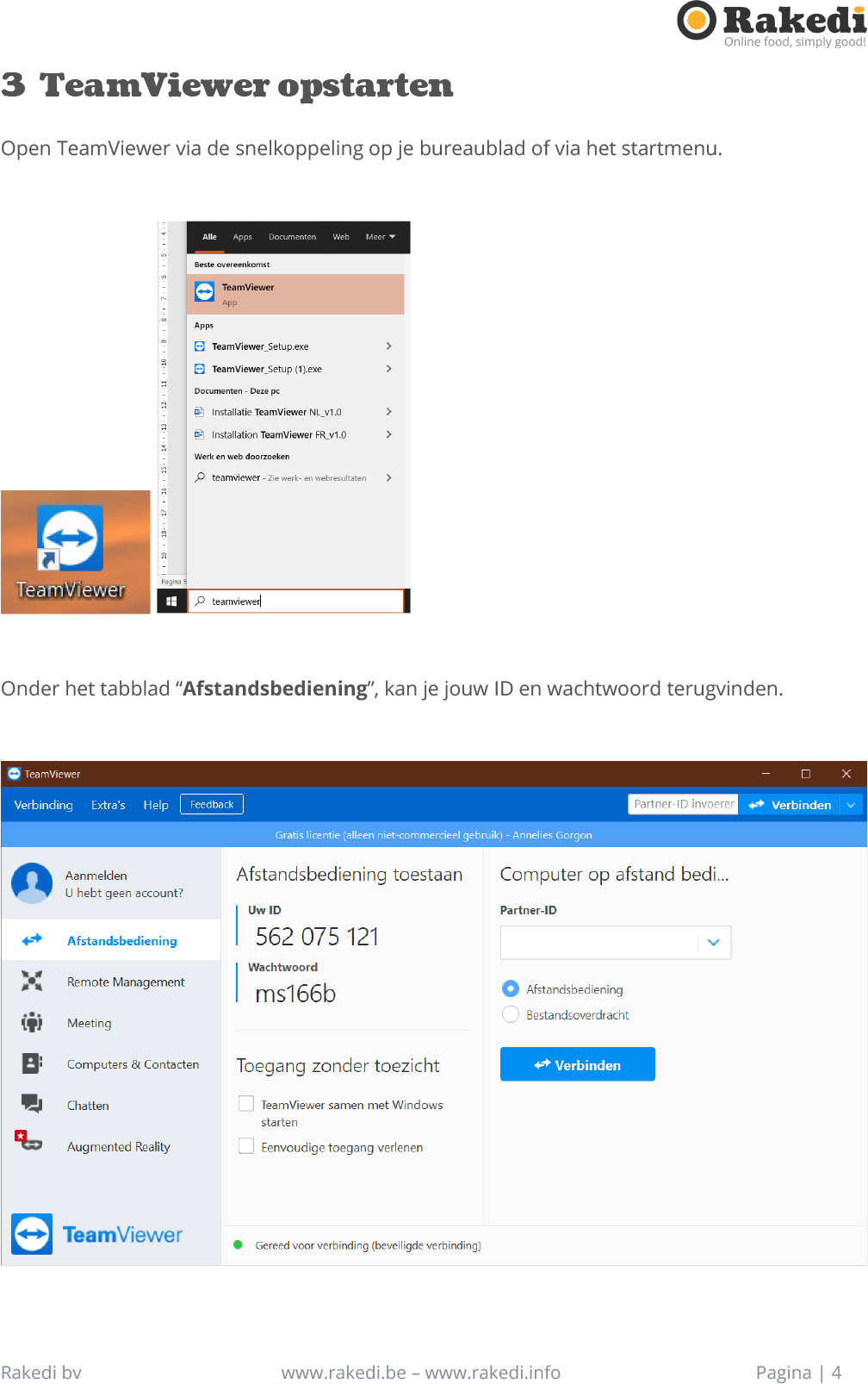 Installatie TeamViewer
