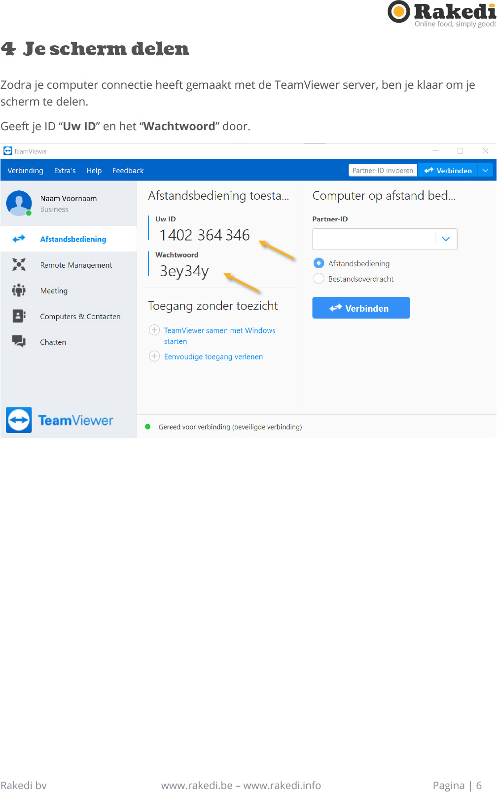 Installatie TeamViewer