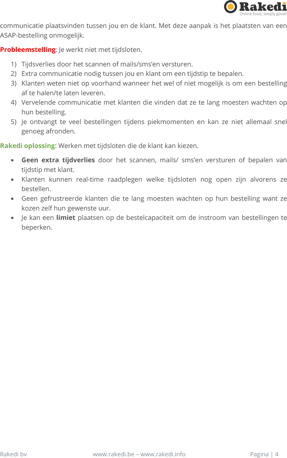 Bestelling en betaling in 2 stromen