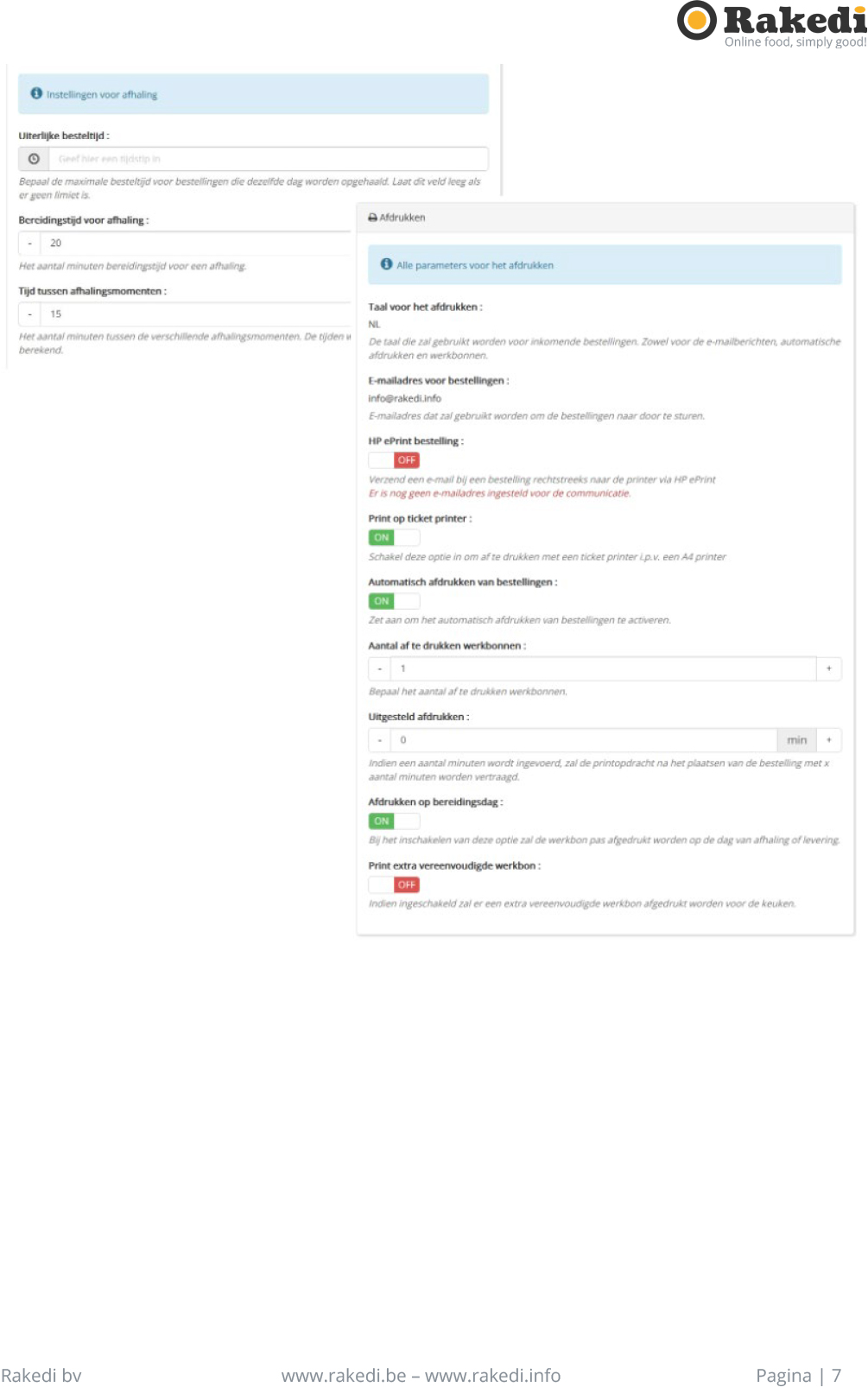 Bestelling en betaling in 2 stromen