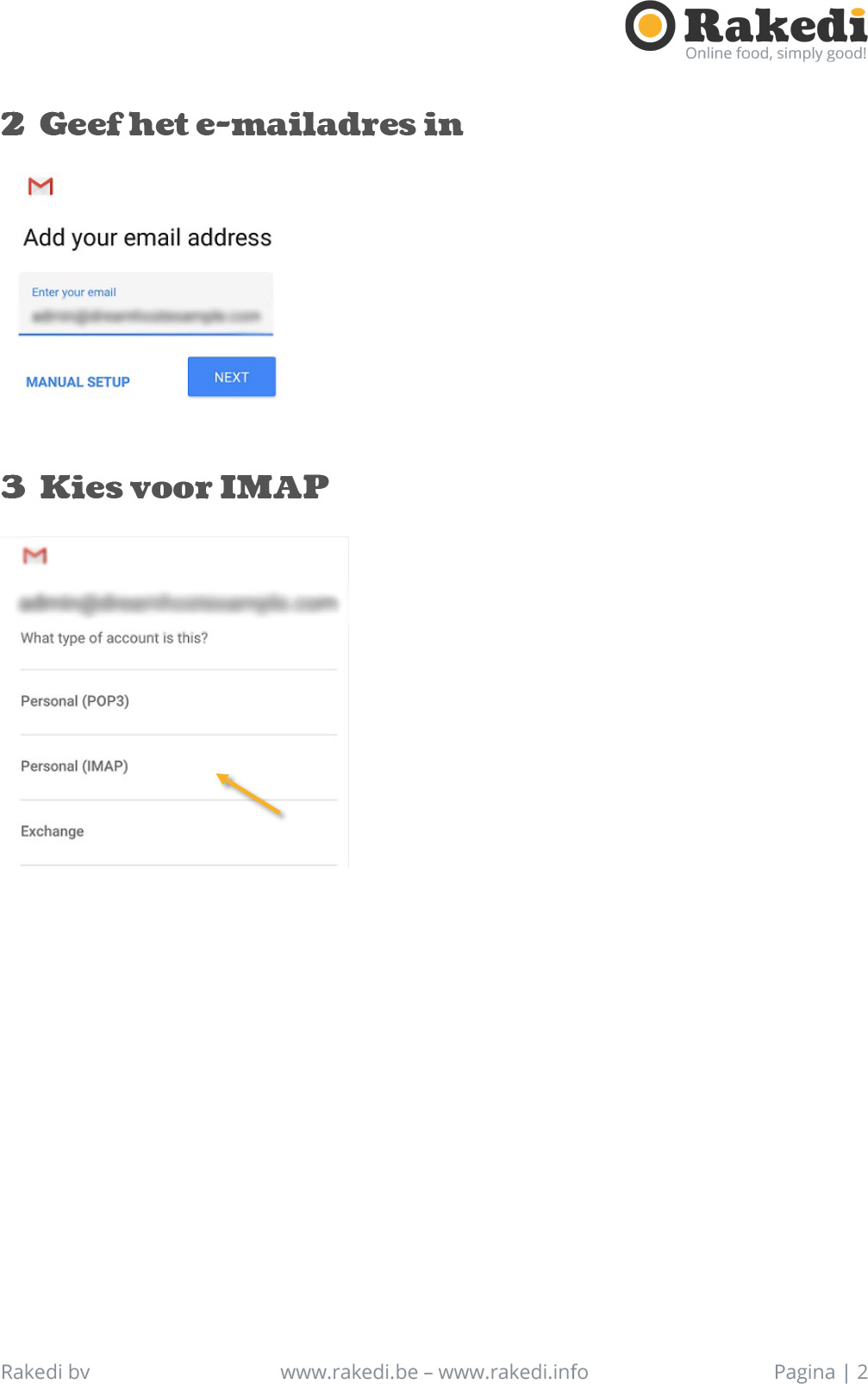 E-mail instellen op Android