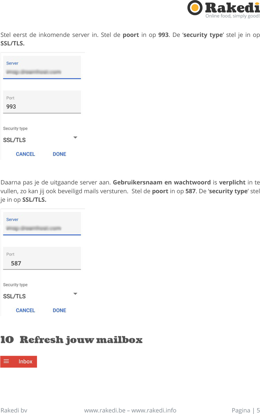E-mail instellen op Android