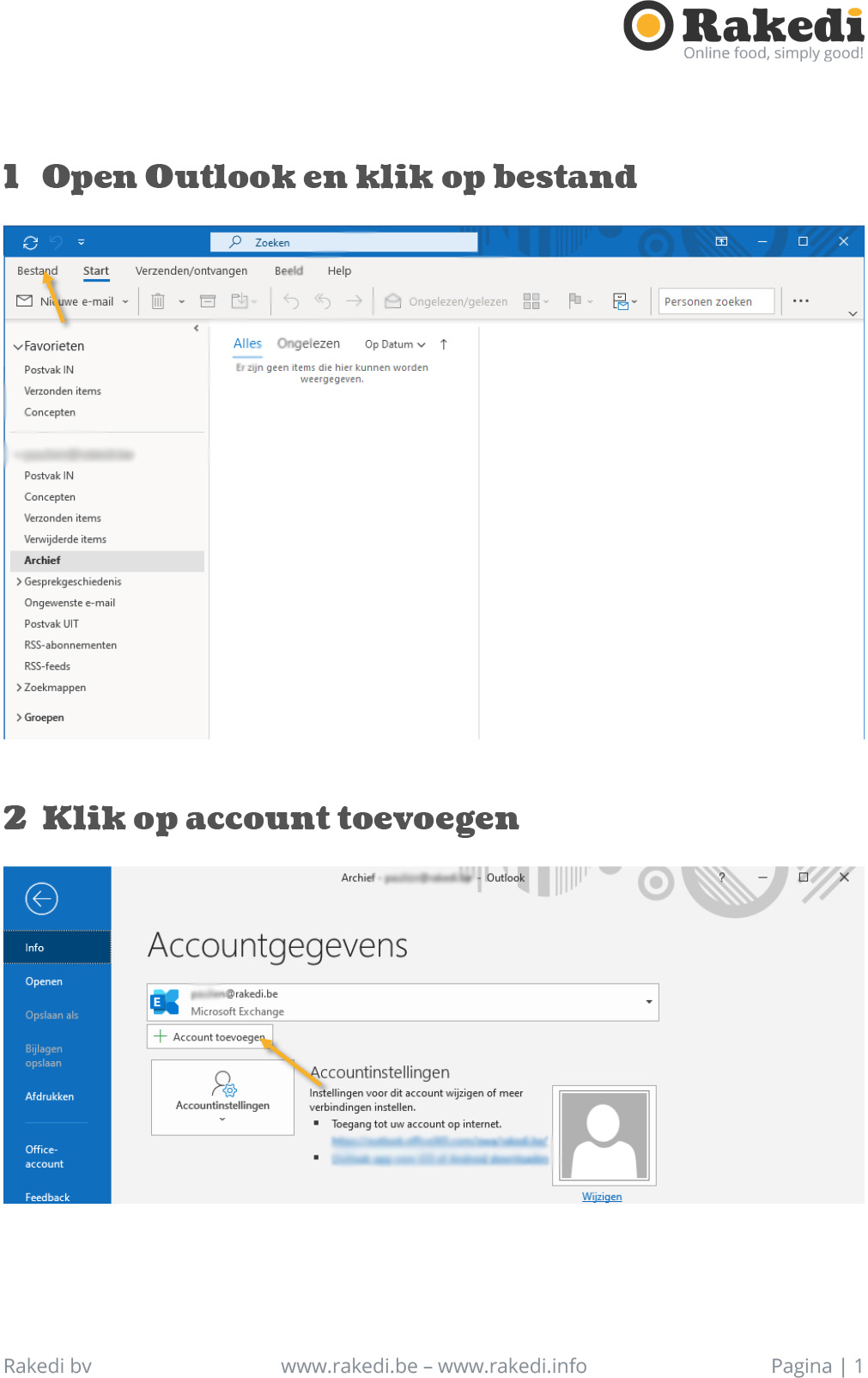 E-mail instellen in Microsoft Outlook